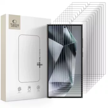 TECH-PROTECT Película de Vidro Temperado para Ecrã Bundle 10-Pack para Samsung Galaxy S24 Ultra Transparente