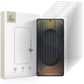 TECH-PROTECT Pacote de 10 películas de vidro temperado para Samsung Galaxy S25 Ultra transparente