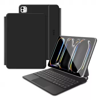 Tech-Protect SC Capa magnética + teclado para iPad Pro 11 polegadas 5.ª/6.ª geração 2024-2025, preto