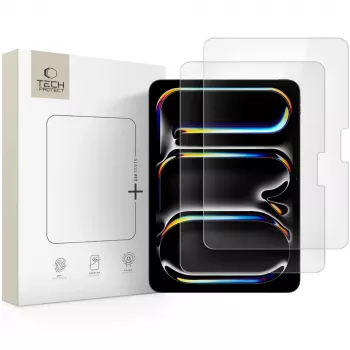 TECH-PROTECT Glass Fit+ Pack de 2 películas de vidro temperado para iPad Pro 11 polegadas 5.ª/6.ª geração (2021-2022) e M4 (2024) transparente