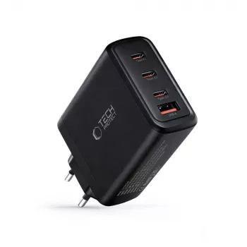 TECH-PROTECT NC140W-GAN Carregador de rede de 4 portas PD 140W / QC3.0 preto