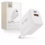 TECH-PROTECT NCA45W-GAN Carregador de rede de 2 portas PD 45W / QC3.0 branco