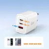 TECH-PROTECT NCA65W-GAN Carregador de rede de 3 portas PD 65W / QC3.0 branco