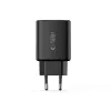 TECH-PROTECT NCA65W-GAN Carregador de rede de 3 portas PD 65W / QC3.0 preto