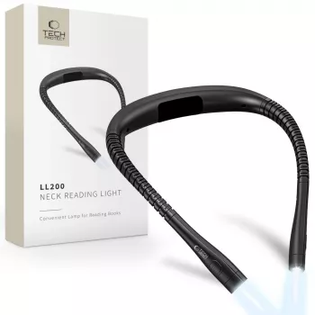 TECH-PROTECT LL200 Candeeiro de leitura de pescoço preto