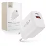 TECH-PROTECT NCA65W-GAN Carregador de rede de 2 portas PD 65W / QC3.0 branco