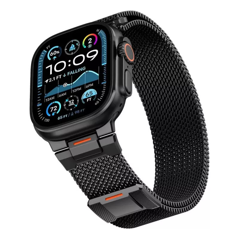 Tech-Protect Milano Vanguard para Apple Watch 8 / 9 / 10 / 11 / SE / Ultra (44 / 45 / 46 / 49 mm) preto
