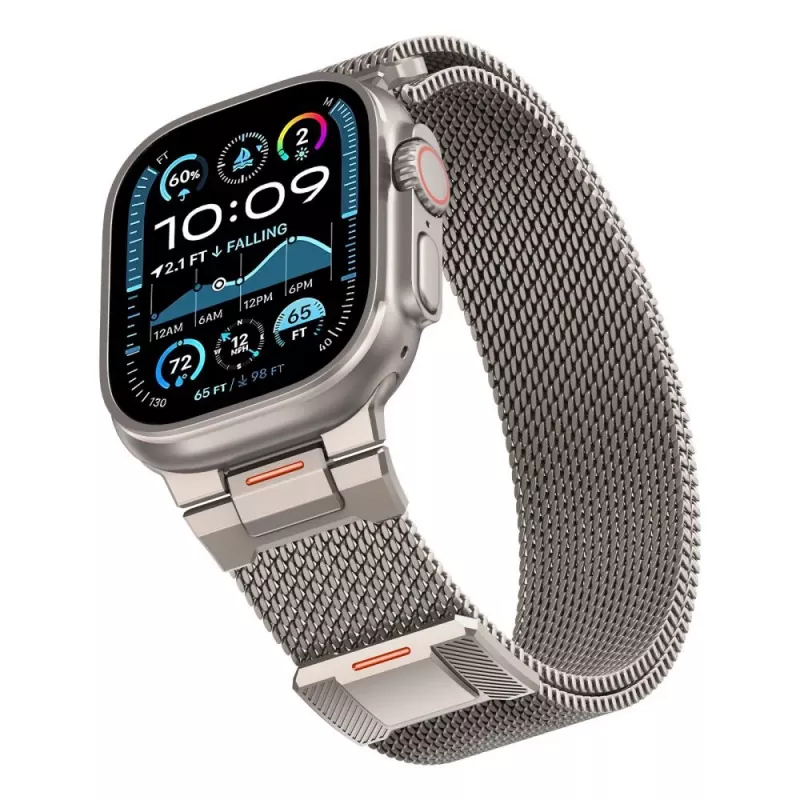 Tech-Protect Milano Vanguard para Apple Watch 8 / 9 / 10 / 11 / SE / Ultra (44 / 45 / 46 / 49 mm) prateado