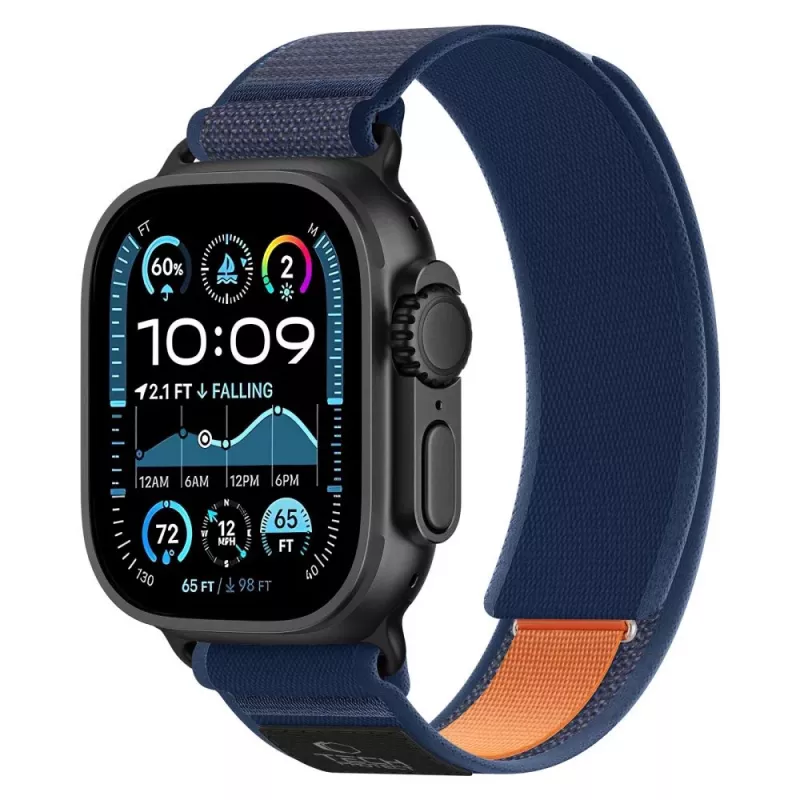 TECH-PROTECT NYLON ELITE APPLE WATCH 8 / 9 / 10 / 11 / SE / ULTRA (44 / 45 / 46 / 49 MM) azul-marinho/laranja