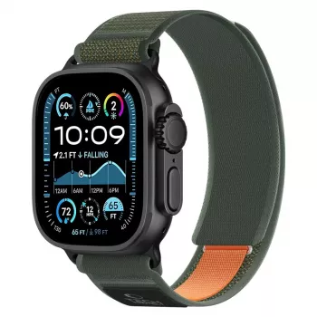 TECH-PROTECT NYLON ELITE APPLE WATCH 8 / 9 / 10 / 11 / SE / ULTRA (44 / 45 / 46 / 49 MM) verde/laranja