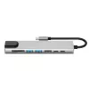 TECH-PROTECT HB09 Adaptador hub 8 em 1 USB-C para USB-A 3.0, USB-C 3.0, HDMI 4K 60Hz, SD/TF, PD 100W, RJ45 Gigabit Ethernet, cinzento espacial
