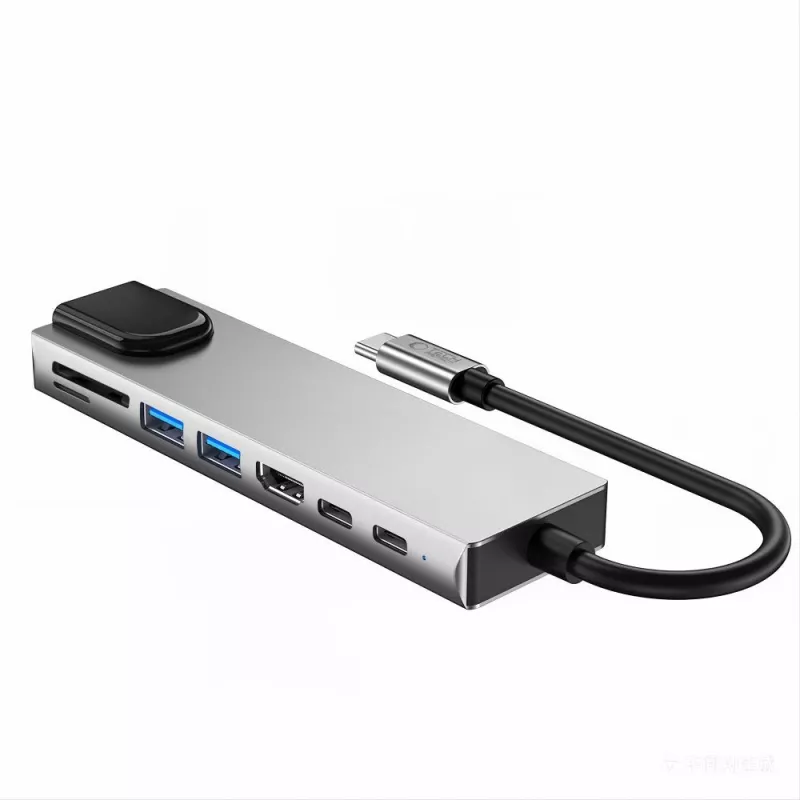 TECH-PROTECT HB09 Adaptador hub 8 em 1 USB-C para USB-A 3.0, USB-C 3.0, HDMI 4K 60Hz, SD/TF, PD 100W, RJ45 Gigabit Ethernet, cinzento espacial