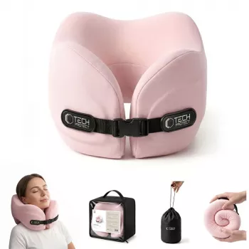 TECH-PROTECT COMFORTREST Almofada de pescoço de viagem rosa