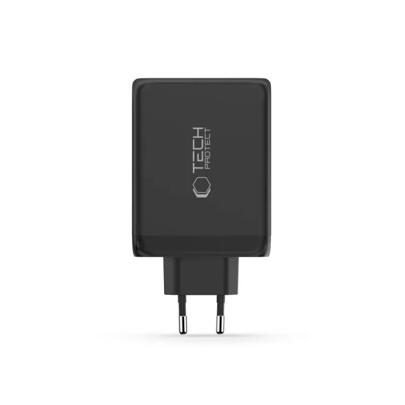 TECH-PROTECT NC200W-GAN Carregador de rede de 4 portas PD 200W / QC3.0 preto