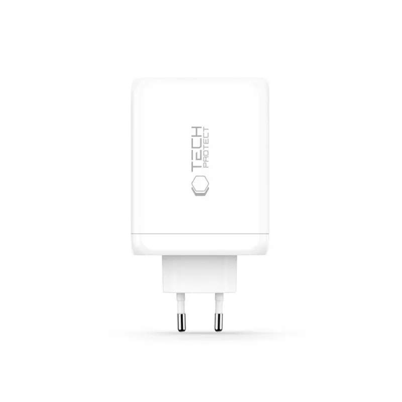 TECH-PROTECT NC200W-GAN Carregador de rede de 4 portas PD 200W / QC3.0 branco