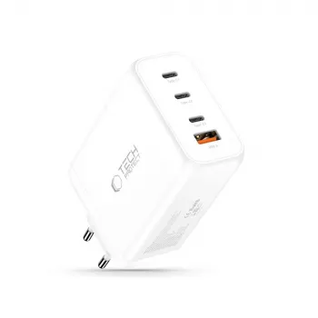 TECH-PROTECT NC240W-GAN Carregador de rede de 4 portas PD 240W / QC3.0 branco