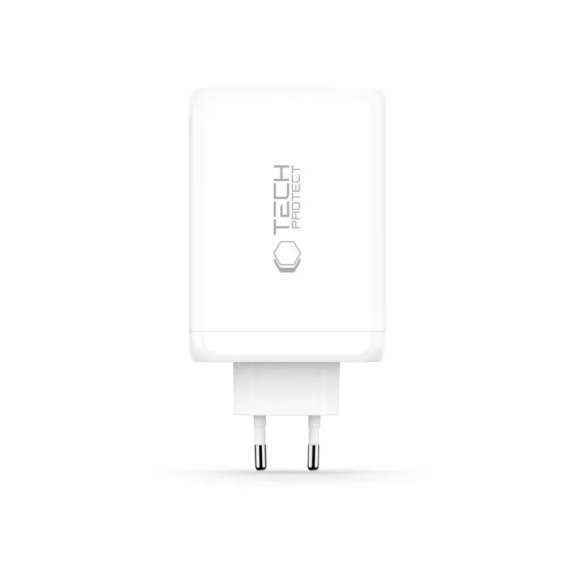 TECH-PROTECT NC240W-GAN Carregador de rede de 4 portas PD 240W / QC3.0 branco