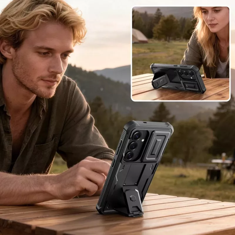 Tech-Protect Kevlar CAM+ Conjunto de 2 Galaxy S26 preto