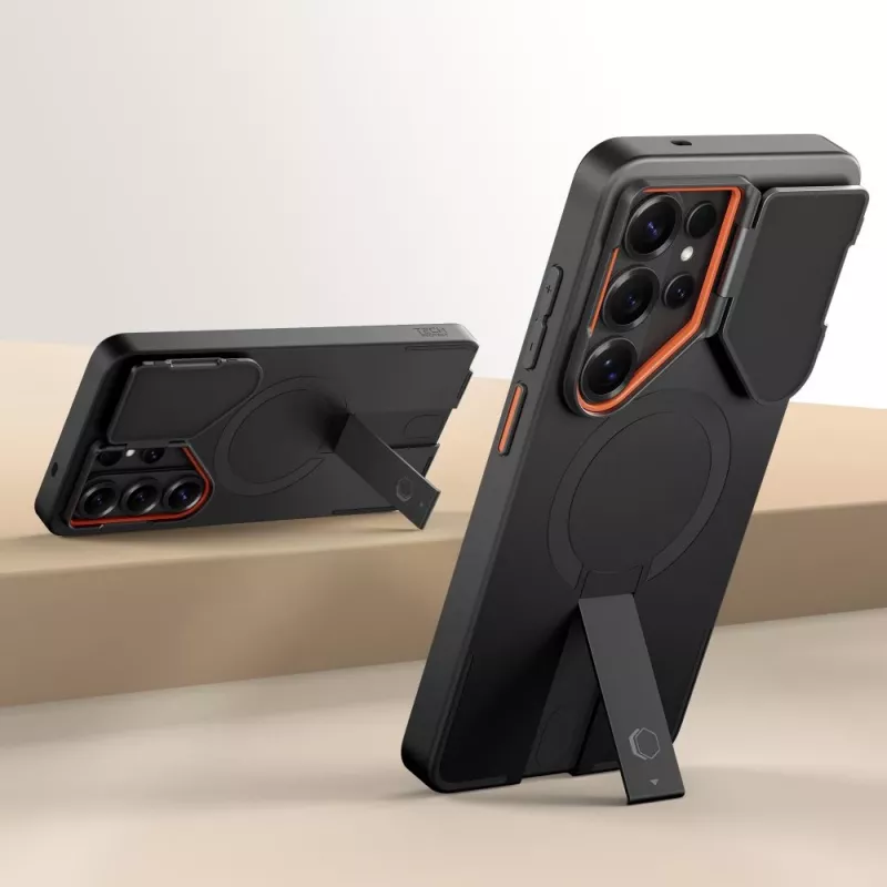TECH-PROTECT KEVLAR AURA MAGSAFE GALAXY S26 ULTRA PRETO/LARANJA