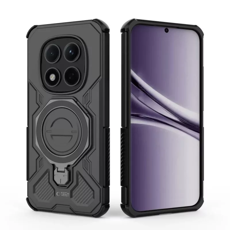 Tech-Protect Tacticstand Magsafe capa para Xiaomi Poco M8 Pro / Redmi Note 15 Pro+ Plus 5G, preto mate