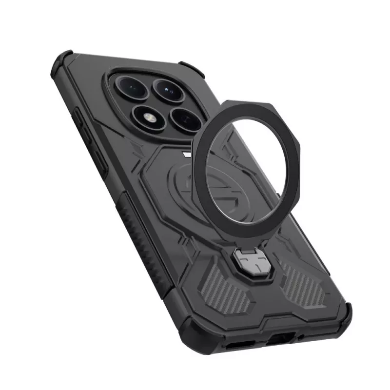 Tech-Protect Tacticstand Magsafe capa para Xiaomi Poco M8 Pro / Redmi Note 15 Pro+ Plus 5G, preto mate