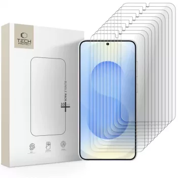 TECH-PROTECT conjunto de 10 películas de vidro temperado para Samsung Galaxy S26 transparente