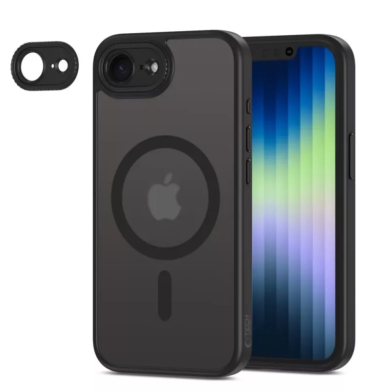 Tech-Protect Magcam Magsafe iPhone 16E/17E capa preto mate