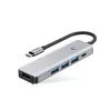 TECH-PROTECT HB01 adaptador hub 5IN1 Type-C + USB3.0 + HDMI 4K 60HZ + PD100W cinzento espaço