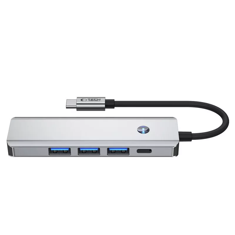 TECH-PROTECT HB01 adaptador hub 5IN1 Type-C + USB3.0 + HDMI 4K 60HZ + PD100W cinzento espaço