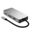 TECH-PROTECT HB05 adaptador Hub USB-C 9 em 1 com USB 2.0, USB 3.0, HDMI 4K 60Hz, SD/TF, PD 100W, RJ45 Gigabit Ethernet, cinzento sideral