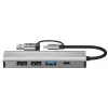 TECH-PROTECT HB03 adaptador Hub 5em1 Type-C + USB 2.0 + USB 3.0 + RJ45 cinzento sideral