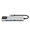 TECH-PROTECT HB02 adaptador HUB 6 em 1 USB-C + USB 2.0 + USB 3.0 + HDMI 4K 30Hz + RJ45 + PD 100W cinzento sideral