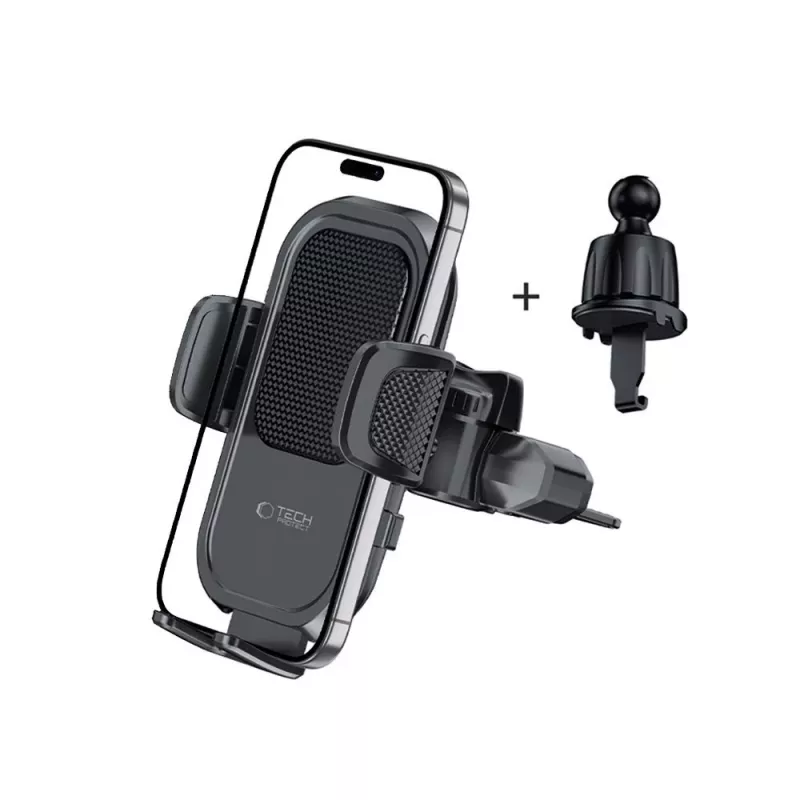 TECH-PROTECT V8 suporte de carro universal para CD e saída de ar preto