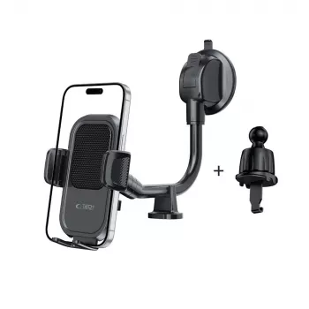 TECH-PROTECT V8 suporte de carro universal de braço longo para painel e para-brisas preto
