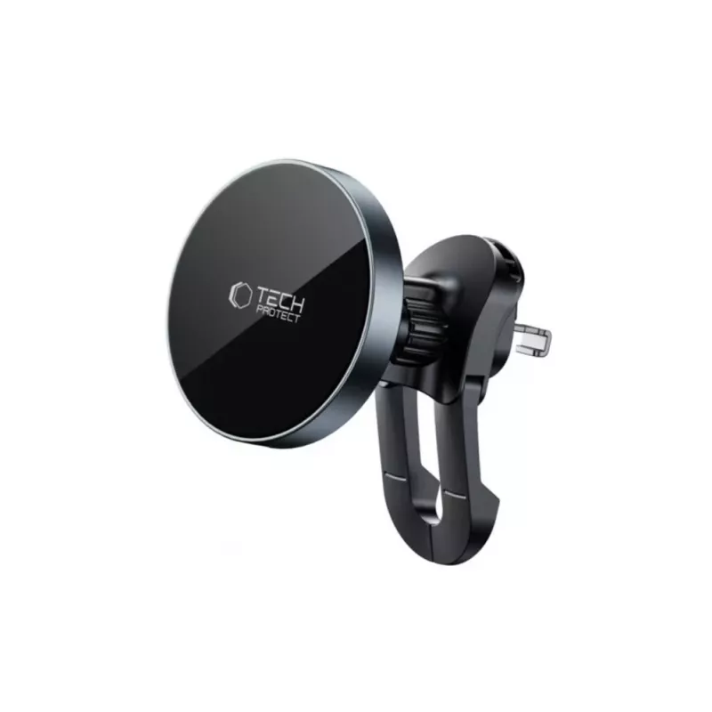 TECH-PROTECT MM15W-V5 suporte de carro magnético MagSafe estável para saída de ar com carregador sem fios 15W preto/preto