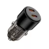 TECH-PROTECT CC03 carregador de carro de 2 portas PD 100W preto