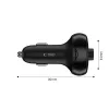 TECH-PROTECT CC06 Carregador de Automóvel 3 Portas PD 72W + Transmissor FM Bluetooth Preto