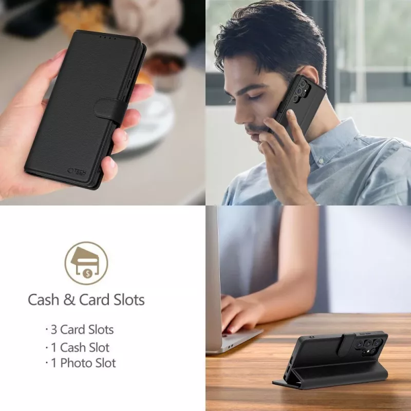 Tech-Protect Capa com Carteira para Samsung Galaxy A26 5G Preto