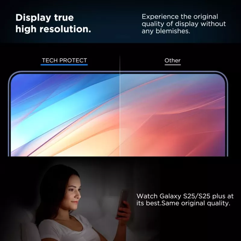 TECH-PROTECT Quick Set+ Película de Proteção de Ecrã em Vidro Temperado 2-Pack para Samsung Galaxy S24+ Plus / S25+ Plus Transparente