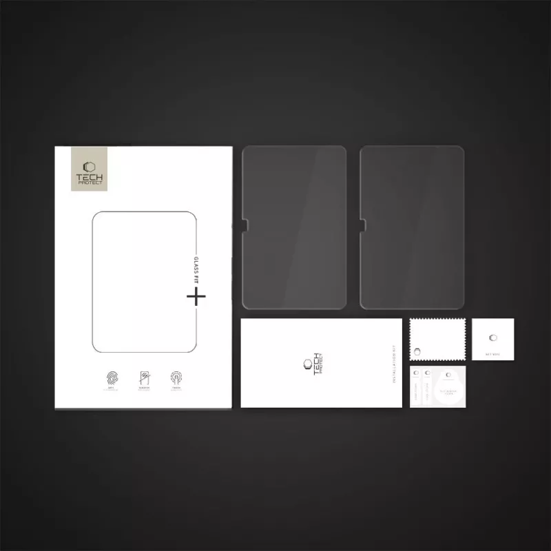 Tech-Protect Glass Fit+ Película de Proteção de Ecrã em Vidro Temperado para Samsung Galaxy Tab S10 FE+ 13.1 X620 / X626B – Transparente – 2-Pack