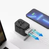 TECH-PROTECT TA200 Adaptador de Viagem EU / UK / US / AU Preto