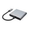TECH-PROTECT HB08 Hub Adaptador 4 em 1 USB-C + USB 2.0 + 2x HDMI 4K 60Hz Cinzento Espacial