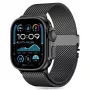 TECH-PROTECT MILANO Bracelete Milanese Loop de Malha de Aço Inoxidável Preto para Apple Watch 8 / 9 / 10 / 11 / SE / Ultra (44 / 45 / 46 / 49 mm)