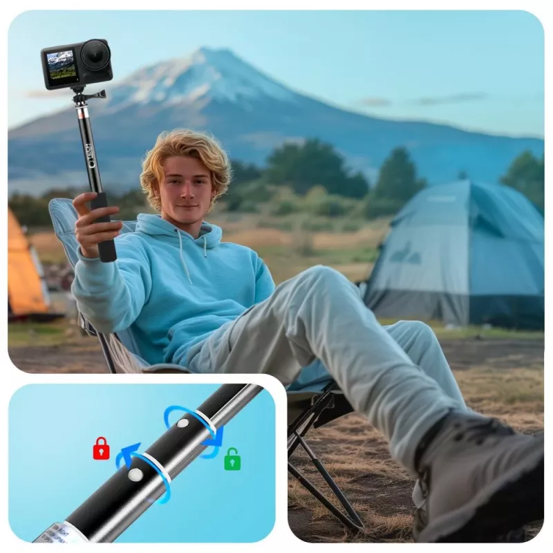 Tech-Protect GA100 monopé telescópico e pau de selfie para GoPro