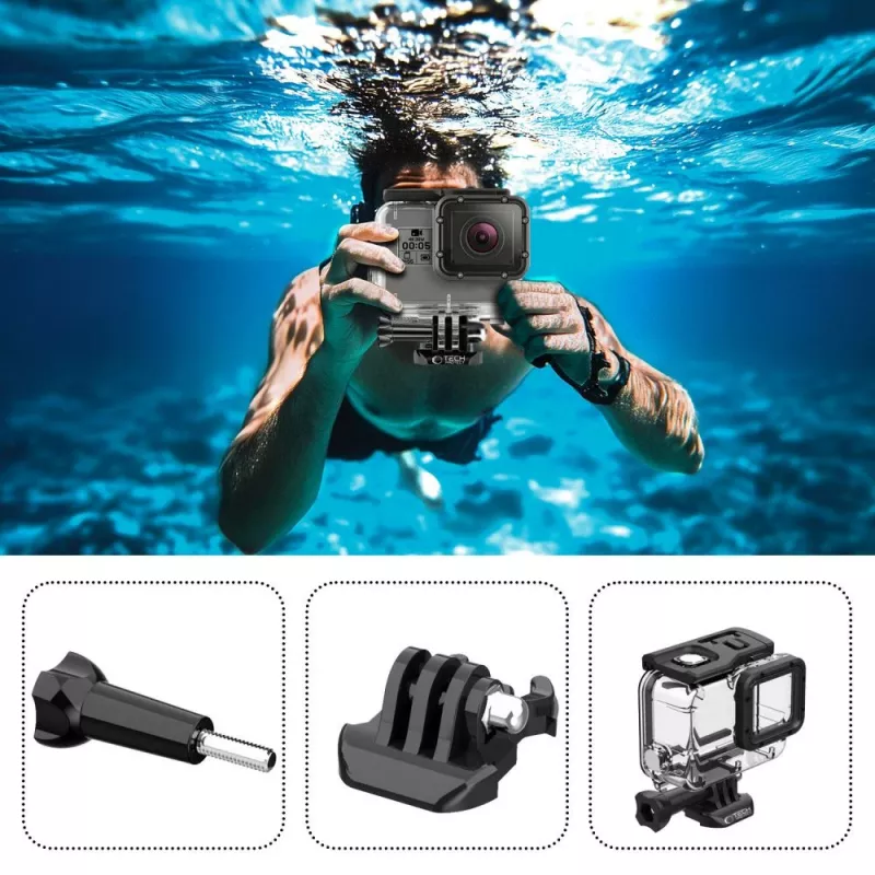 TECH-PROTECT GA200 Caixa à Prova de Água para GoPro Hero 5 / 6 / 7 Transparente