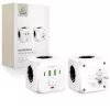 TECH-PROTECT PCL3X4 Extensão Elétrica 3 Tomadas Schuko 2 USB-A 2 USB-C 2m Branca