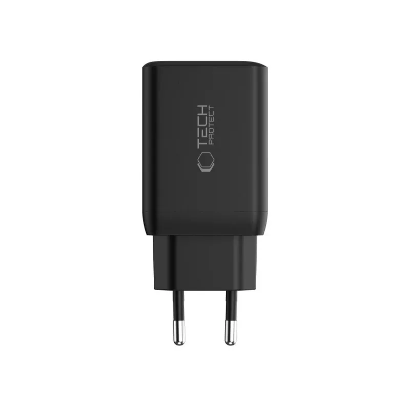 TECH-PROTECT NC45W-GAN Carregador de Rede 2 Portas PD 45W Preto