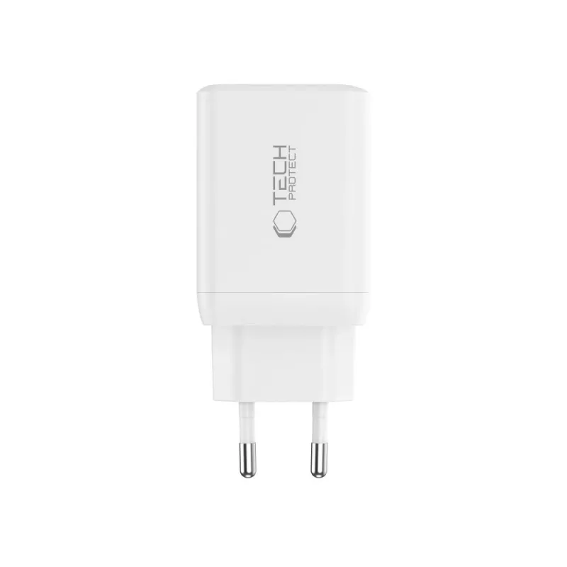 TECH-PROTECT NC45W-GAN Carregador de Rede 2 Portas PD 45W Branco