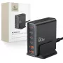 Carregador USB-C Tech-Protect DC80W-GAN GaN 80W 6-PORT preto