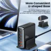 Carregador USB-C Tech-Protect DC80W-GAN GaN 80W 6-PORT preto